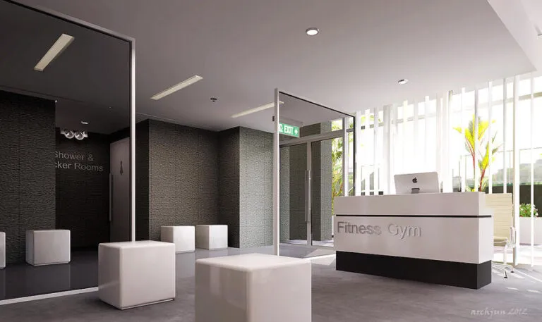 Clean and welcoming gym reception area in Edmonton and Calgary
