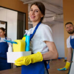 Professional cleaning service person from Ecora Cleaning providing residential and commercial cleaning in Edmonton and Calgary