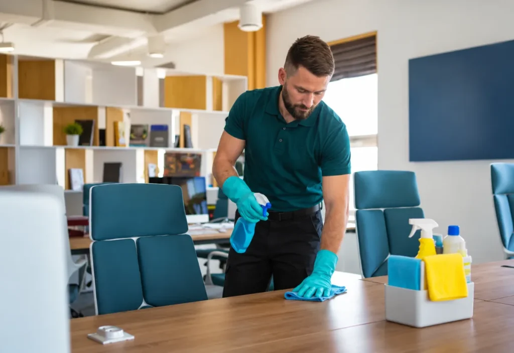 Join our cleaning team, office table cleaning Alberta